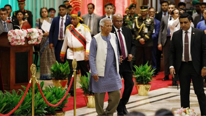 பங்களாதேஷின் இடைக்கால அரசாங்கத்தின் தலைவராக முஹம்மது யூனுஸ் வியாழக்கிழமை பதவியேற்ற பிறகு | பிரதிநிதித்துவ படம் | ராய்ட்டர்ஸ்