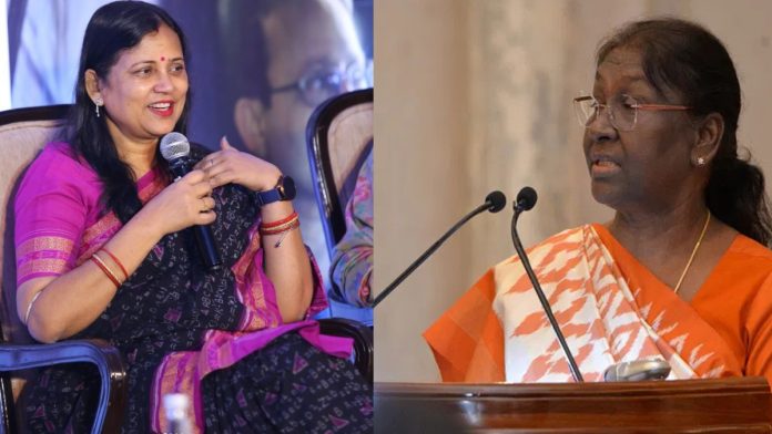 பிஜு ஜனதா தளம் எம். பி. சுலதா தியோ மற்றும் ஜனாதிபதி முர்மு கோப்பு புகைப்படம் | இன்ஸ்டாகிராம் வழியாக