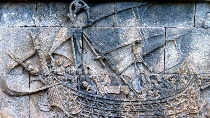 பிரதிநிதித்துவ படம் | ஒரு பண்டைய இந்திய கடற்படை கப்பல் | உலக வரலாற்று கலைக்களஞ்சியம்