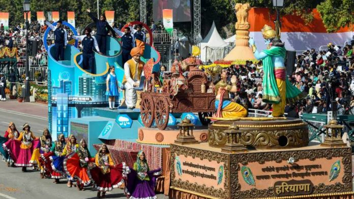 76வது குடியரசு தின அணிவகுப்பில் ஹரியானாவின் அலங்கார ஊர்தியின் பிரதிநிதித்துவ படம் | புகைப்படம் ANI புகைப்படம்/ராகுல் சிங்.