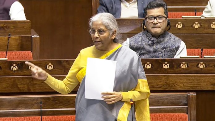 மத்திய நிதியமைச்சர் நிர்மலா சீதாராமன் | சன்சத் டிவி வழியாக பி.டி.ஐ.