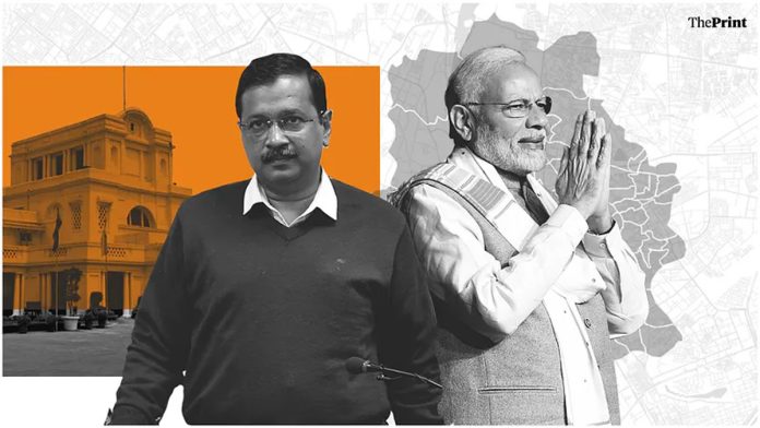 டெல்லி முதல்வர் அரவிந்த் கெஜ்ரிவால் மற்றும் பிரதமர் நரேந்திர மோடி | திபிரிண்ட் குழு