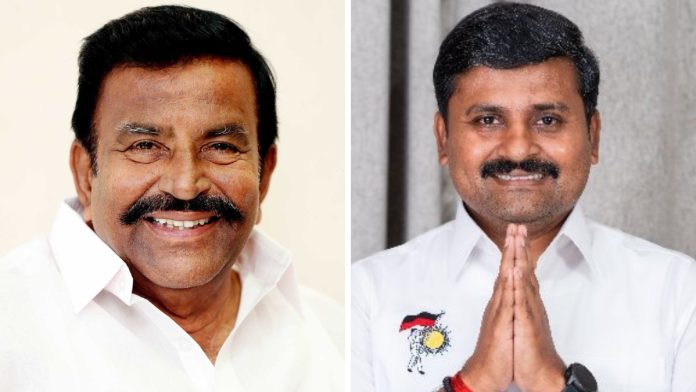 தமிழக அமைச்சர் கே.என். நேரு மற்றும் மகன் அருண் நேரு | கோப்பு படம் | எக்ஸ்