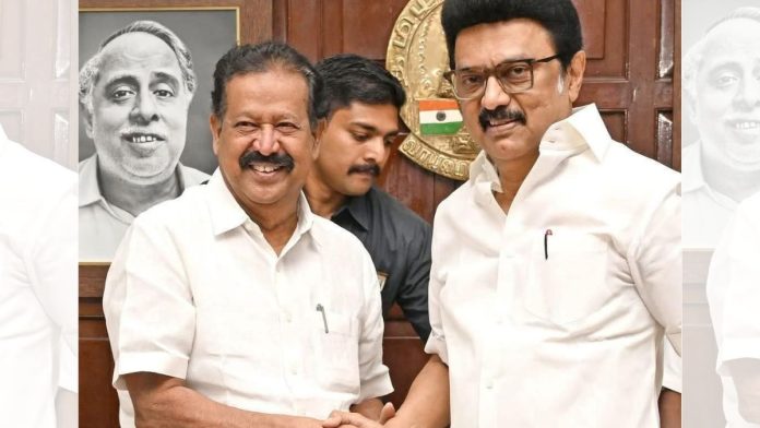 கோப்பு படம்: தமிழக முதல்வர் மு.க. ஸ்டாலினுடன் கே. பொன்முடி | X: @KPonmudiMLA