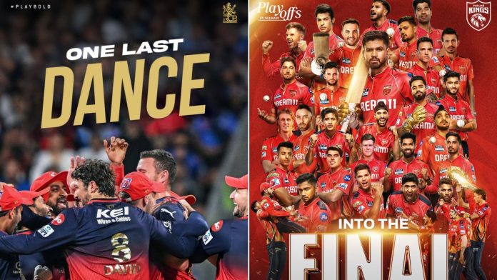 லீக் கட்டங்களில் ஆர்சிபி மற்றும் பஞ்சாப் கிங்ஸ் அணிகள் ஆதிக்கம் செலுத்தும் ஆட்டத்தை வெளிப்படுத்தின | X: @RCBTweets/@PunjabKingsIPL