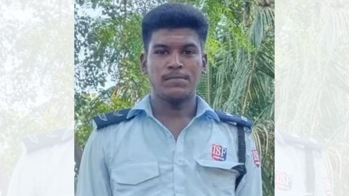 சிவகங்கையில் உள்ள மாதபுரம் பத்ரகாளியம்மன் கோயிலில் பாதுகாவலராக பி. அஜித் குமார் பணியாற்றினார். | புகைப்படம்: சிறப்பு ஏற்பாட்டின் மூலம்.