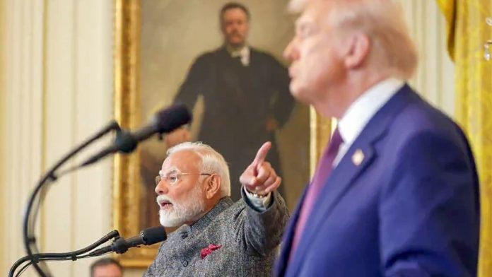 பிரதமர் நரேந்திர மோடி மற்றும் அதிபர் டொனால்ட் டிரம்பின் கோப்புப் படம் | ANI.