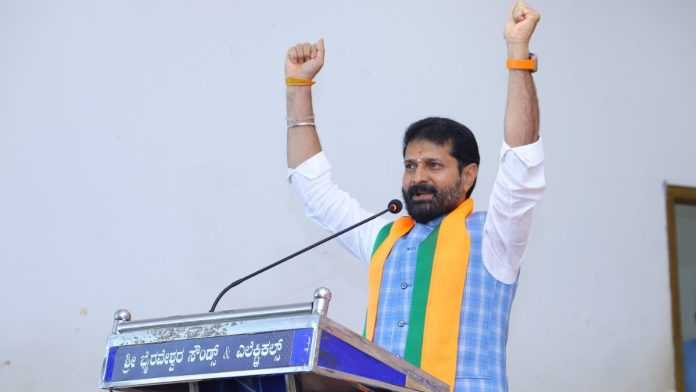 கர்நாடக மாநிலம் ஷிவமோகாவில் நடைபெற்ற பொதுக்கூட்டத்தில் பாஜக தலைவர் சி.டி.ரவியின் கோப்பு புகைப்படம் | x.com/CTRavi_BJP