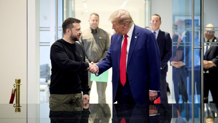 அமெரிக்க அதிபர் டொனால்ட் டிரம்ப் மற்றும் உக்ரைன் அதிபர் வோலோடிமிர் ஜெலென்ஸ்கியின் கோப்புப் படம் | ANI.