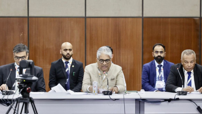 ISA SIDS தள தலைமைத்துவ அமர்வின் அமைச்சர்கள் அமர்வில் சுற்றுச்சூழல் அமைச்சர் பூபேந்தர் யாதவ் முக்கிய உரை நிகழ்த்துகிறார் | X/@byadavbjp