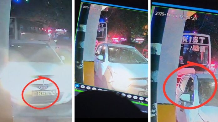 பெட்ரோல் பங்கில் காரைக் காட்டும் சிசிடிவி காட்சிகள் | ஸ்கிரீன்கிராப்/சிறப்பு ஏற்பாடு