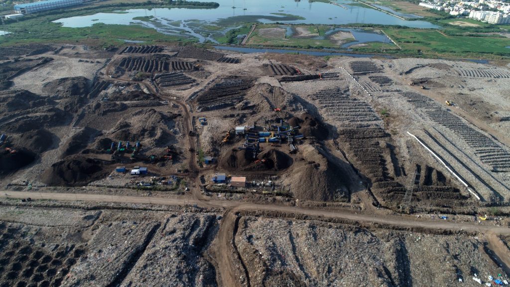 பெருங்குடி குப்பை கிடங்கில் நிலம் சீரமைப்பு ஆரம்ப கட்டத்தில் | சிறப்பு ஏற்பாட்டின் மூலம்