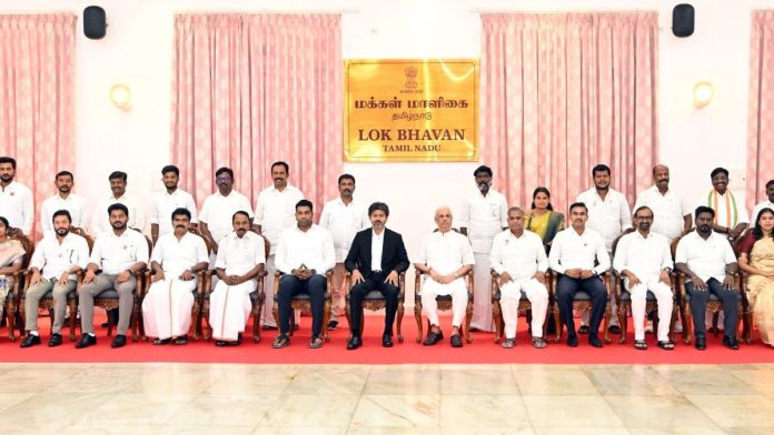 சென்னையில், தவெகவின் விரிவாக்கப்பட்ட அமைச்சரவை | புகைப்படம்: தமிழக முதல்வர் அலுவலகம்/எக்ஸ்