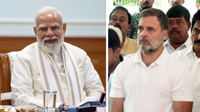 பிரதமர் நரேந்திர மோடி மற்றும் காங்கிரஸ் தலைவர் ராகுல் காந்தி | ஆதாரம்: ANI/PMO