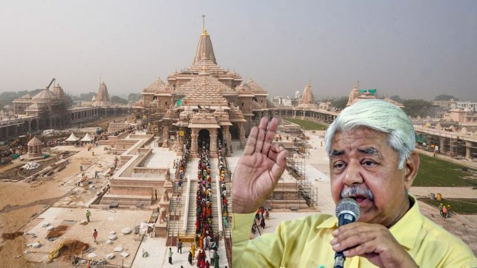 அயோத்தியில் உள்ள ராமர் கோயில் மற்றும் விஎச்பி (VHP) தலைவர் அலோக் குமார் ஆகியோரின் கோப்புப் படங்கள் | ஏஎன்ஐ (ANI)