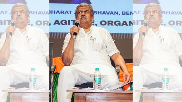 கோப்பு புகைப்படம் கர்நாடக காங்கிரஸ் தலைவர் பி.கே. ஹரிபிரசாத் | ANI